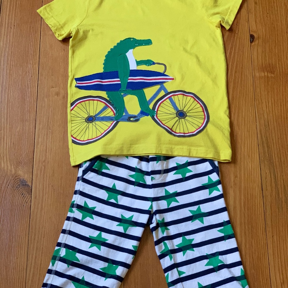 Mini Boden Surf Bicycle Croc Tee and Baggies